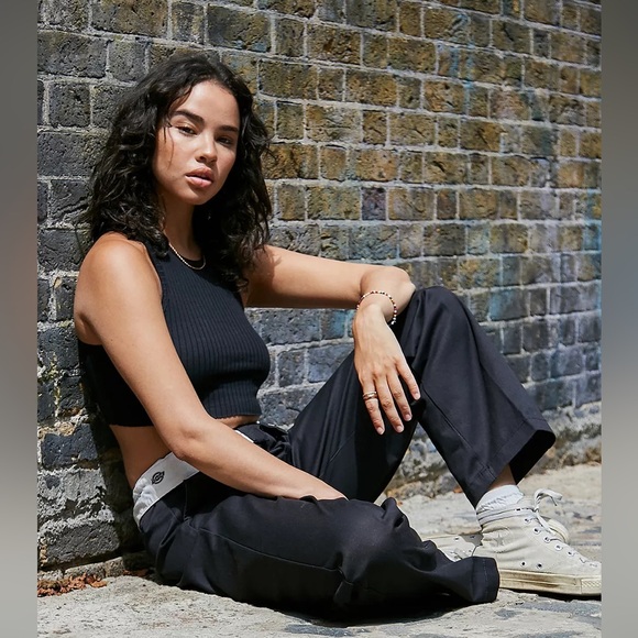 Dickies Women's Black Wide Leg Pants - Picture 1 of 8